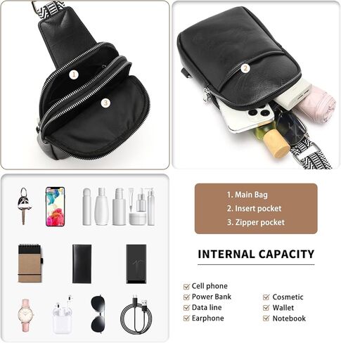 حقيبة ميس لولو سلينغ للنساء، حقائب صدر جلدية مضادة للسرقة ومحفظة كروس للسفر المدرسي in Kuwait