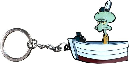 Zen Monkey Studios Squidward At Work - SpongeBob Squarepants Enamel Keychain in Saudi Arabia