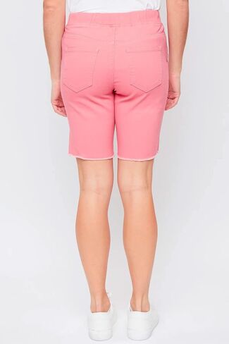 Royalty For Me Women's Petite Elastic Bermuda with Fray Hem in Saudi Arabia
