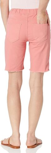 Royalty For Me Women's Petite Elastic Bermuda with Fray Hem in Saudi Arabia