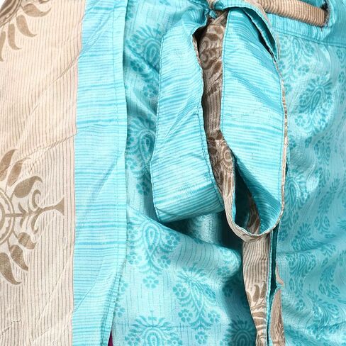 Maple Clothing Wholesale Two Layer Women's Silk Sari Magic Wrap Around Skirts in Saudi Arabia