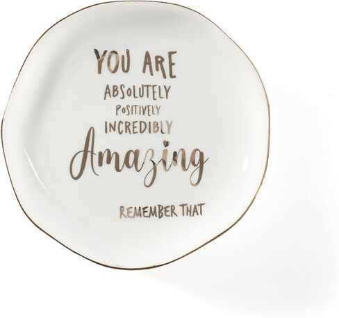 Inspirational Gifts for Women Ring Dish - You are Amazing So This is Reminder Ceramic Jewelry Dish Tray Encouragement Birthday Gifts for Sister Daughter Niece in Saudi Arabia