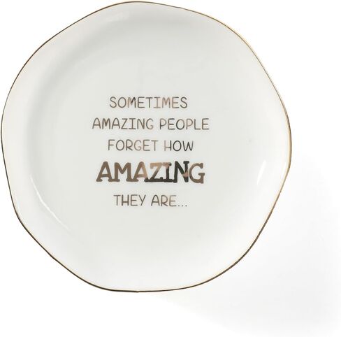 Inspirational Gifts for Women Ring Dish - You are Amazing So This is Reminder Ceramic Jewelry Dish Tray Encouragement Birthday Gifts for Sister Daughter Niece in Saudi Arabia