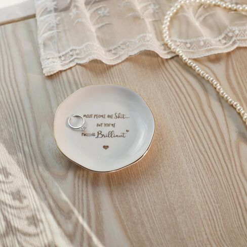 Inspirational Gifts for Women Ring Dish - You are Amazing So This is Reminder Ceramic Jewelry Dish Tray Encouragement Birthday Gifts for Sister Daughter Niece in Saudi Arabia