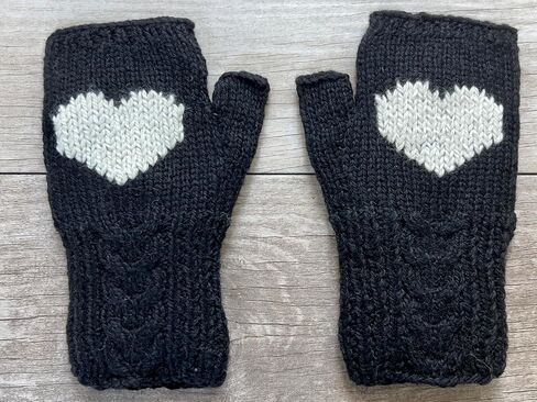 إيلا سوسمان اليد متماسكة الألبكة الصوف القلب أصابع كابل قفاز الصوف مبطن الشتاء الرسائل النصية القيادة مكتب in Kuwait