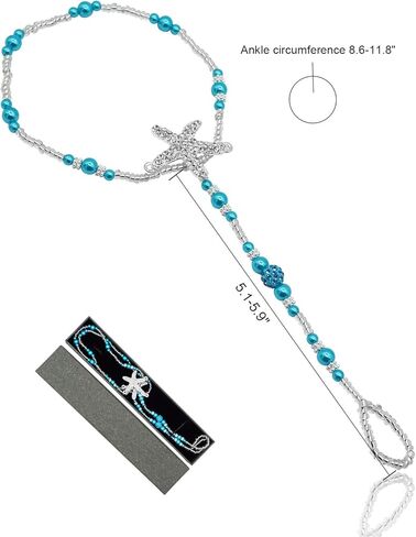 Bienvenu بوهيميا نمط الزفاف صنادل بيرفوت الشاطئ خلخال سلسلة مجوهرات للقدم in Kuwait