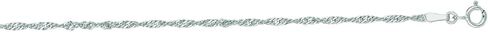 Ritastephens Italian Sterling Silver 1.7mm Shiny Singapore Sparkle Chain Anklet or Necklace in Saudi Arabia