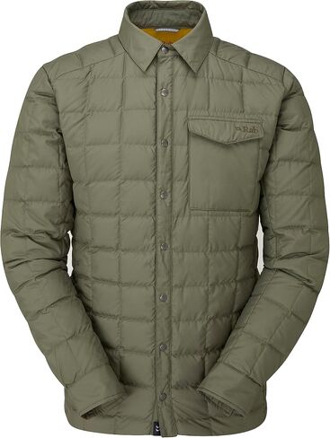 RAB Men’s Downtime Shirt Down Insulated Button-Down Jacket for Hiking, Camping & Casual Use in Saudi Arabia