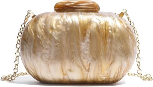 WuYangSto Acrylic Clutch Purses for Women formal, Evening Bags with Gold Chain for Party Anniversary in Saudi Arabia