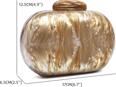 WuYangSto Acrylic Clutch Purses for Women formal, Evening Bags with Gold Chain for Party Anniversary in Saudi Arabia