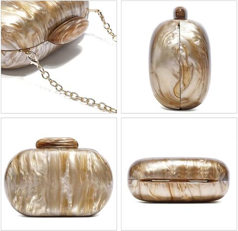 WuYangSto Acrylic Clutch Purses for Women formal, Evening Bags with Gold Chain for Party Anniversary in Saudi Arabia
