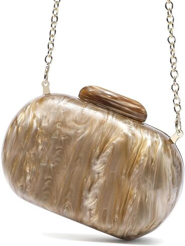 WuYangSto Acrylic Clutch Purses for Women formal, Evening Bags with Gold Chain for Party Anniversary in Saudi Arabia