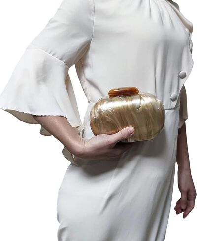 WuYangSto Acrylic Clutch Purses for Women formal, Evening Bags with Gold Chain for Party Anniversary in Saudi Arabia