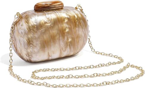 WuYangSto Acrylic Clutch Purses for Women formal, Evening Bags with Gold Chain for Party Anniversary in Saudi Arabia
