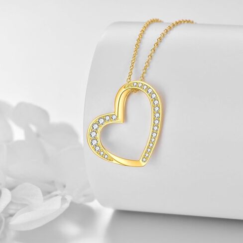 YFN Sterling Silver Heart Necklace for Women Birthday Gifts for Her Mom Wife Daughter Girlfriends in Saudi Arabia