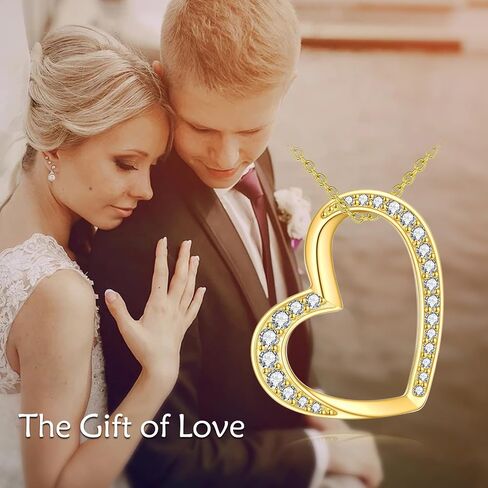 YFN Sterling Silver Heart Necklace for Women Birthday Gifts for Her Mom Wife Daughter Girlfriends in Saudi Arabia