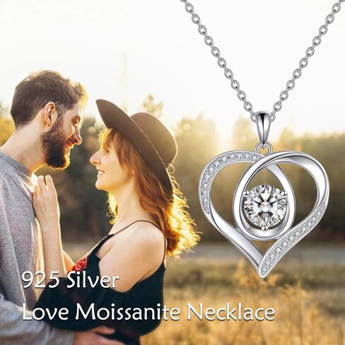 YFN Sterling Silver Heart Necklace for Women Birthday Gifts for Her Mom Wife Daughter Girlfriends in Saudi Arabia