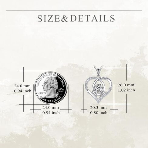 YFN Sterling Silver Heart Necklace for Women Birthday Gifts for Her Mom Wife Daughter Girlfriends in Saudi Arabia