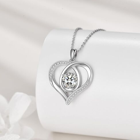YFN Sterling Silver Heart Necklace for Women Birthday Gifts for Her Mom Wife Daughter Girlfriends in Saudi Arabia