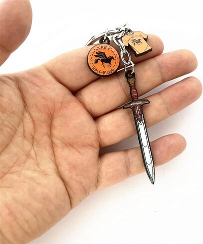 سلسلة مفاتيح بتصميم سيف بيرسي جاكسن من كيانجاو، مجوهرات تنكرية بتصميم نصف دم، هدايا للرجال والنساء in Kuwait