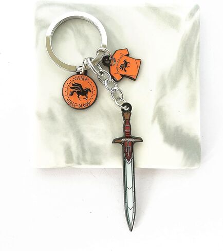 سلسلة مفاتيح بتصميم سيف بيرسي جاكسن من كيانجاو، مجوهرات تنكرية بتصميم نصف دم، هدايا للرجال والنساء in Kuwait