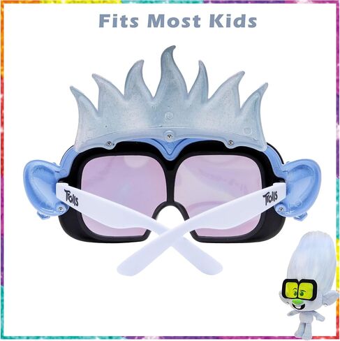 قناع إكسسوارات أزياء الشخصيات الرسمية من Sun-Staches Trolls، عدسات UV400 - مقاس واحد يناسب الجميع in Saudi Arabia
