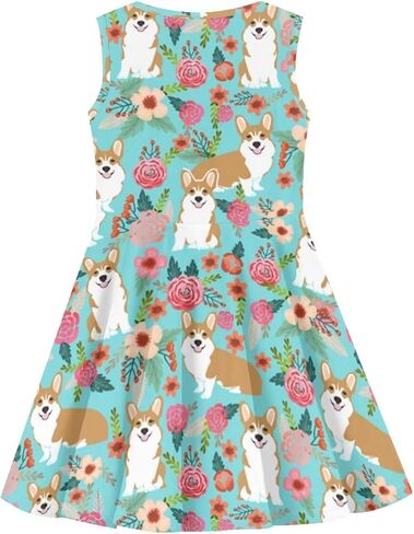 JEOCODY Sundress for Girl Sleeveless Tank Dress Casual Crewneck Twirl Swing Dress for Kids in Saudi Arabia