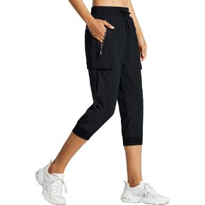 Libin Women's Cargo Capri Pants Hiking Cropped Pants Lightweight Quick Dry Joggers Athletic Workout Casual Outdoor Shorts