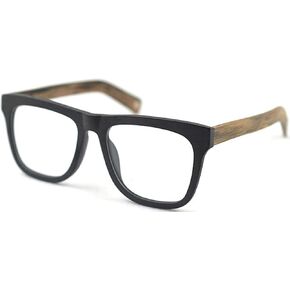 J&L Glasses Large Woodgrain Eyeglasses Frame Faux Wooden Unisex Glasses Frame9089