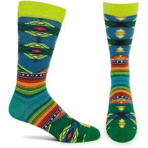 Ozone Men's Tantos Crew Dress Sock, Stylish Native American Pattern for Men Casual and Formal Wear in Saudi Arabia