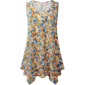 BELAROI Womens Plus Size Tank Tops Summer Sleeveless Scoop Neck Tunic Shirts Casual Loose T-Shirts Blouse in Saudi Arabia