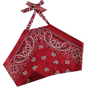 SweatyRocks Women's Vintage Print Halter Neck Crop Top in Kuwait