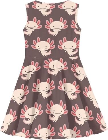 JEOCODY Sundress for Girl Sleeveless Tank Dress Casual Crewneck Twirl Swing Dress for Kids in Saudi Arabia