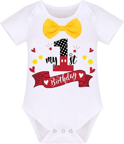 IBTOM CASTLE Half Birthday Baby Boy Girl Half Way to First 1/2 Cake Smash Outfit Romper Suspenders Bowtie Set for Photo Props in Saudi Arabia
