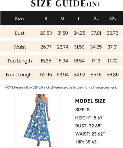 فساتين XIONGMEI الصيفية للسيدات 2024 فستان مثير بكتف واحد بدون أكمام مطبوع عليه زهور بوهو فلوي سوينغ للشاطئ فستان طويل in Kuwait