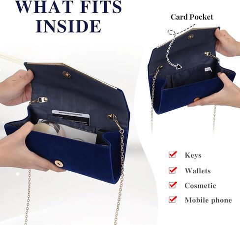 حقيبة يد نسائية للسهرة من Pinprin للسيدات وحفلات الزفاف وحفلات الزفاف ومحفظة للحفلات مع سلسلة قابلة للفصل in Kuwait