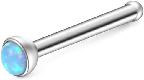 Ruifan 20G 1.5mm 2mm 2.5mm 3mm Jeweled Opal Nose Bone Studs Rings Pin Piercing Jewelry 4PCS in Saudi Arabia