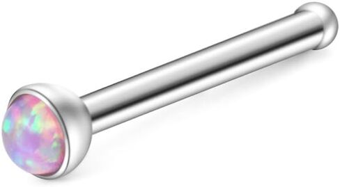Ruifan 20G 1.5mm 2mm 2.5mm 3mm Jeweled Opal Nose Bone Studs Rings Pin Piercing Jewelry 4PCS in Saudi Arabia