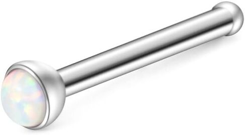 Ruifan 20G 1.5mm 2mm 2.5mm 3mm Jeweled Opal Nose Bone Studs Rings Pin Piercing Jewelry 4PCS in Saudi Arabia