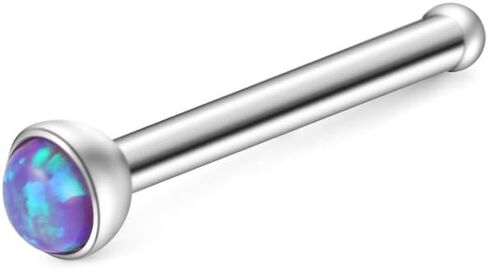 Ruifan 20G 1.5mm 2mm 2.5mm 3mm Jeweled Opal Nose Bone Studs Rings Pin Piercing Jewelry 4PCS in Saudi Arabia