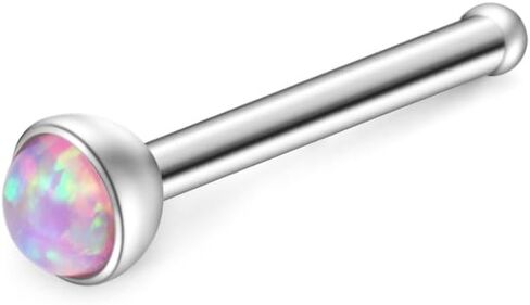 Ruifan 20G 1.5mm 2mm 2.5mm 3mm Jeweled Opal Nose Bone Studs Rings Pin Piercing Jewelry 4PCS in Saudi Arabia