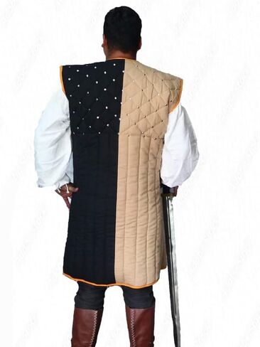 THE MEDIEVALS Rennaissance Costumes padded armor dress for cosplay Quilted Gambeson Dual Tone // in Kuwait