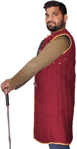 THE MEDIEVALS Rennaissance Costumes padded armor dress for cosplay Quilted Gambeson Dual Tone // in Kuwait