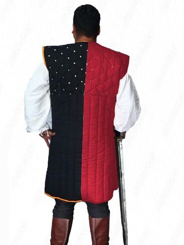 THE MEDIEVALS Rennaissance Costumes padded armor dress for cosplay Quilted Gambeson Dual Tone // in Kuwait