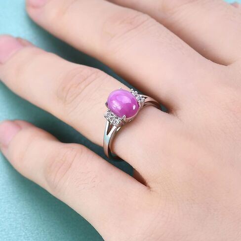 7/9 mm | 0.28"/0.35" Lab Star Sapphire Rings - Gem's Beauty Genuine 925 Sterling Silver Handmade Ring Birthstone Rings Engagement Rings（size 5-10） in Saudi Arabia