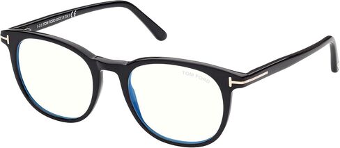 Eyeglasses Tom Ford FT 5754 -B 001 Shiny Black,"t" Logo/Blue Block Lenses in Saudi Arabia
