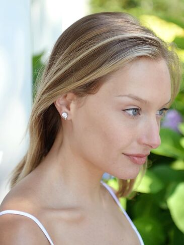Mariell Clip-On Cubic Zirconia Crystal Stud Earring, 2 Carat, for Wedding, Bride, Prom, Birthday Gift in Saudi Arabia