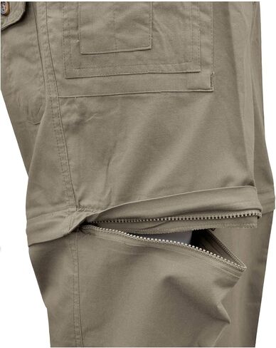 Tag Safari Zambezi Convertible Pants for Men, Covered Utility Pocket, Zip Off, 100% Cotton in Kuwait