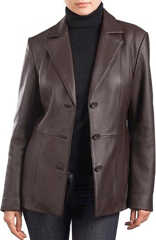 BGSD Women Crystal Lambskin Leather Blazer Jacket (Also available in Plus Size & Petite) in Kuwait