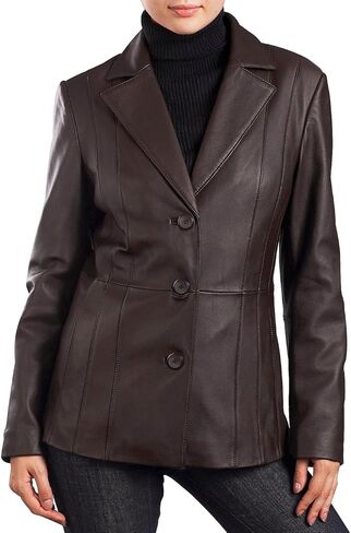 BGSD Women Crystal Lambskin Leather Blazer Jacket (Also available in Plus Size & Petite) in Kuwait